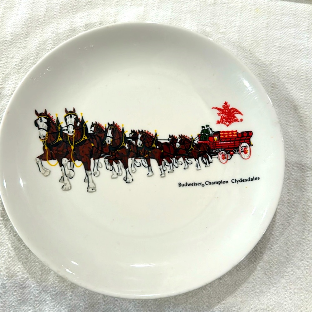 Vintage Collector Plate Budweiser Clydesdales